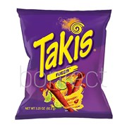 Barcel Takis Fuego Hot Chilli Pepper Lime Tortilla Chips 92g  20 Pack