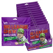 Big League Chew Grape Bubblegum Chewing Gum Pouch 60g  12 Pack
