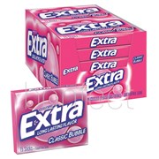 Wrigleys Extra Classic Bubble Chewing Gum 15 Sticks  10 Pack