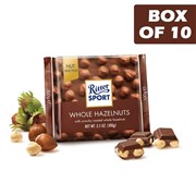 Ritter Sport Chocolate Block  Whole Hazelnuts 100g  10 Pack