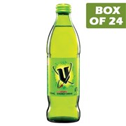 V Green Energy Drink Glass Bottle 350ml  24 Pack