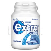 Extra White Peppermint Chewing Gum Bottle 64g  6 Pack