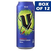 V Blue Energy Drink Can 500ml  12 Pack