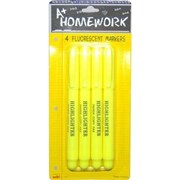 Homework Yellow Highlighter 4 Pack