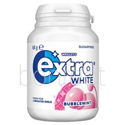 Extra White Bubblemint Chewing Gum Bottle 64g  6 Pack