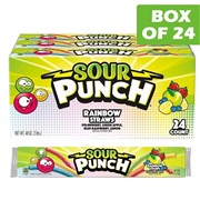 Sour Punch Candy Straws  Rainbow 57g  24 Pack