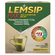 Lemsip Max MultiSymptom Cold and Flu Relief AllIn1 Hot Drink Lemon 10 Sachets