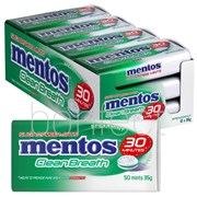 Mentos Clean Breath Mint  Spearmint 35g  12 Pack