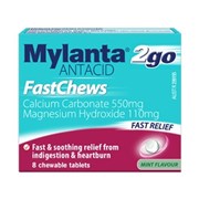 Mylanta Fast Chew Tablets 8 Pack