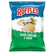 Ruffles Sour Cream Onion Potato Chips 184g  15 Pack