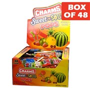 Charms Super Blow Pop Sweet N Sour Bubble Gum Filled Lollipop 48 Pack