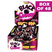 Charms Blow Pop Black Cherry Bubble Gum Filled Lollipop 48 Pack
