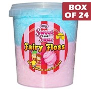 Sweet N Sour Fairy Floss original Tub 60g  24 Pack
