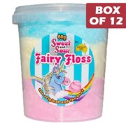 Sweet N Sour Fairy Floss Tub  Unicorn 60g  12 Pack