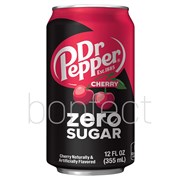 Dr Pepper Cherry Zero Sugar Soda Can 355ml  12 Pack