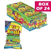 Rip Rolls Sour Candy Belt  Rainbow 40g  24 Pack
