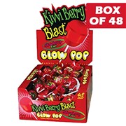 Charms Blow Pop Kiwi Berry Blast Bubble Gum Filled Lollipop 48 Pack