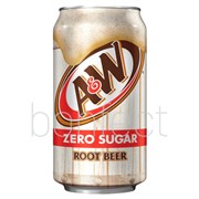 AW Root Beer Zero Sugar Soda Can 355ml  12 Pack