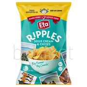 Eta Ripple Cut Sour Cream  Chives Chips 150g  12 Pack