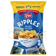 Eta Ripple Cut Ready Salted Chips 150g  12 Pack