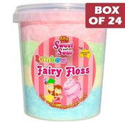 Sweet N Sour Fairy Floss Tub  Rainbow 60g  24 Pack