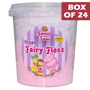 Sweet N Sour Fairy Floss Tub  Grape 60g  24 Pack