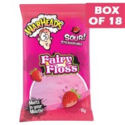 Warheads Sour Strawberry Fairy Floss 15g  18 Pack