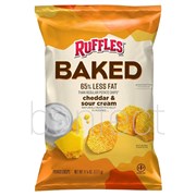 Ruffles Baked Cheddar Sour Cream Potato Chips 170g  10 Pack