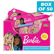 Barbie Milk Chocolate Coins 43g  50 Pack