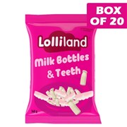 Milk Bottles  Teeth Lollies Bag 140g  18 Pack
