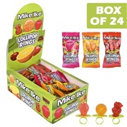 Mike N Ike Lollipop Rings 12g  24 Pack