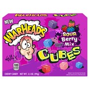 Warheads Sour Berry Mix Cubes Movie Theater Box 99g  12 Pack
