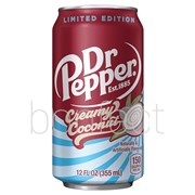 Dr Pepper Creamy Coconut Soda Can 355ml  12 Pack
