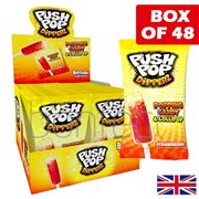 Bazooka Push Pop Dipperz Popping Candy Lollipop Strawberry 12 g  48 Pack