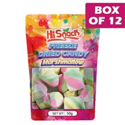 Hisnack Freeze Dried Candy Marshmallow 80g  12 Pack
