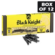 Black Knight Licorice Assorted 250g  12 Pack