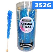 Crystal Candy Sticks Raspberry 16 Pack