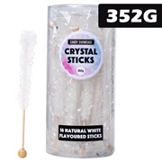 Crystal Candy Sticks Natural White 16 Pack