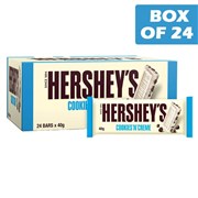 Hersheys Cookies N Cream Candy Bar 40g  24 Pack