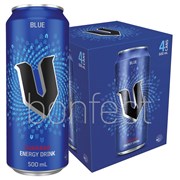 V Blue Energy Drink Can 500ml  24 Pack