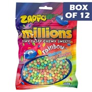 Zappo Millions Rainbow Tiny Tasty Chews Bag 150g  12 Pack