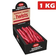 Fyna Liquorice Traditional Raspberry Twists Fyna Superior 1kg