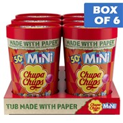 Chupa Chups Mini Tub 50pc  6 Pack
