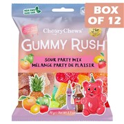 Gummy Rush Sour Party Mix Bag 90g  12 Pack