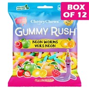 Gummy Rush Meon Worms Bag 90g  12 Pack