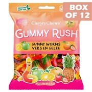 Gummy Rush Gummy Worm Bag 90g  12 Pack