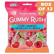 Gummy Rush Fizzy Cherry Bag 90g  12 Pack