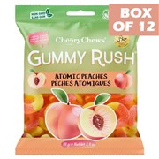 Gummy Rush Atomic Peach Bag 90g  12 Pack