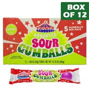 Carousel 5 Sour Gumballs Assorted 30g  12 Pack