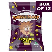 Bubble Blast Super Sour Grape Bag 70g  12 Pack